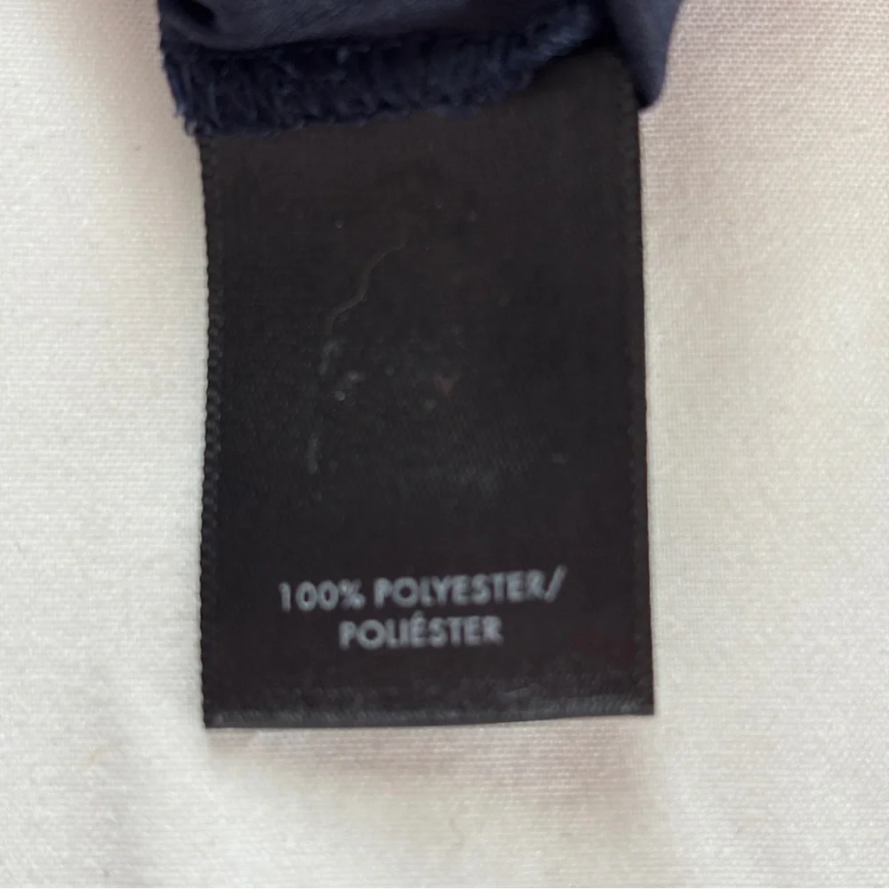 Ann Taylor XS Navy Blue with White Trim Boat Neck Blouse Slit Sleeves NWT - Picture 10 of 12